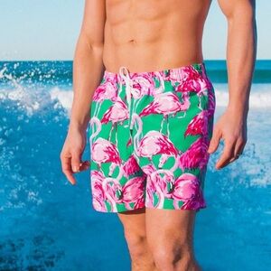 Chubbies Flamingo Print Swim Shorts Size M